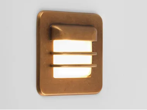 ARRAN SQUARE LED - LED wall-mounted outdoor brass steplight _ Astro Lighting